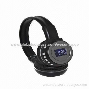 SD Card Headphone with MP3 Player and LED Flash, Fashionable, Good Model